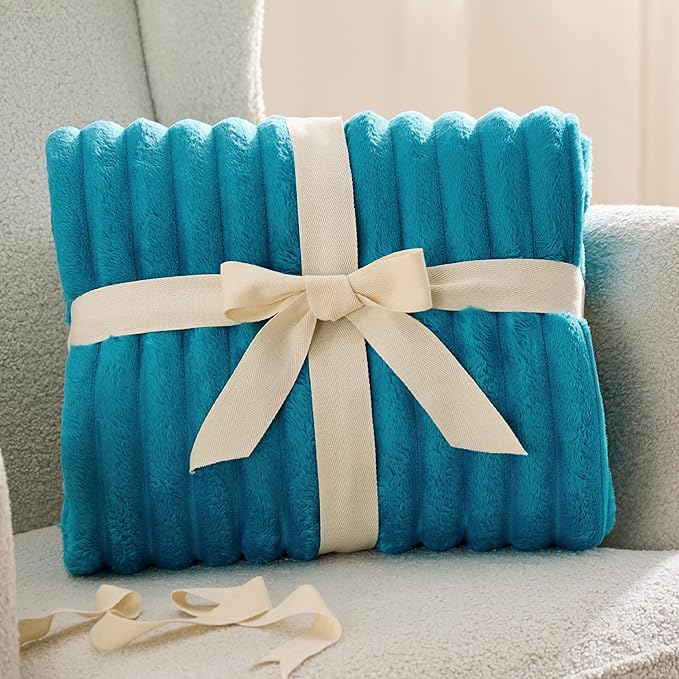 Bedsure GentleSoft Teal California King Size Blanket for Couch - Cozy Soft Blankets for Women, Cute Small Fleece Throws for Girls, Birthday Gifts for Women, 102x96 Inches