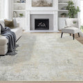 9x12 Area Rugs for Living Room Rug Washable: Abstract Large Rug for Dining Room Bedroom Carpet Non Slip 9 by 12 Indoor Modern Nursery Home Office Beige Grey