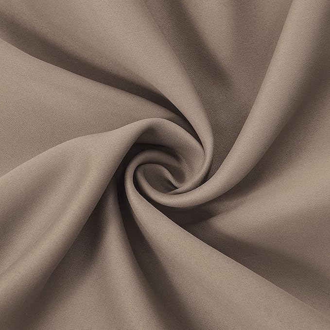 LEMOMO Cappuccino Thermal Blackout Curtains/42 x 84 Inch/Set of 2 Panels Room Darkening Curtains for Bedroom
