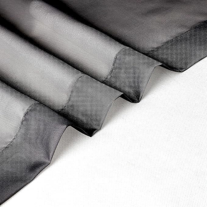 Chyhomenyc Sheer Black Curtains 90 inches Long 2 Panels, Light Filtering Soft Airy Solid Elegant Voile Window Treatment Drapes for Bedroom Living Room Wedding Party Decor, 42 Wx90 L Inches