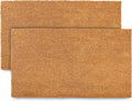 MAINEVENT Plain Coir Doormat Bulk 30x17 Inch, 2 Pack Door Mat Coir Outdoor w/Non-Slip PVC Backing, Blank Welcome Mat
