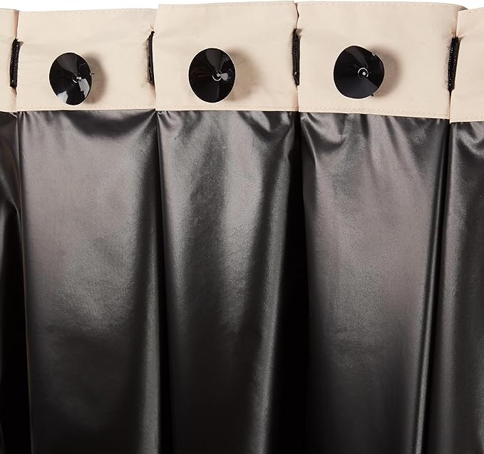 Amazon Basics Portable Blackout Curtain Shade with Suction Cups, Noise Reducing, Energy Saving, 100% Polyester, 50"W x 78"L, Beige, 1-Pack