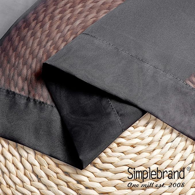Simplebrand Black Sheer Kitchen Cafe Curtains - 36X36 Inch, 2 Paneled Tier Curtain Rod Pocket Sheers for Bathrooms, Small Windows