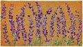KANKUN Coco Coir Door Mat with Heavy Duty Backing, Welcome Doormat (17" x 30"), Doormat Entrance (Lavender Floral)