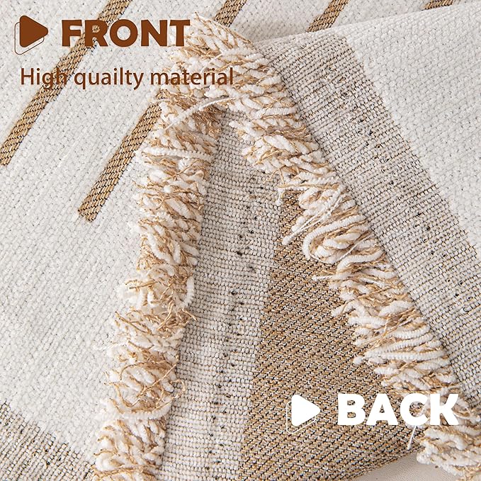 Boho Chenille Couch Cover for Dogs, Non Slip Sofa Cover, Couch Slipcover Covers for 3 Cushion, Furniture Protector with Tassels for Pets Washable, 71"x118", Curved Lines Beige