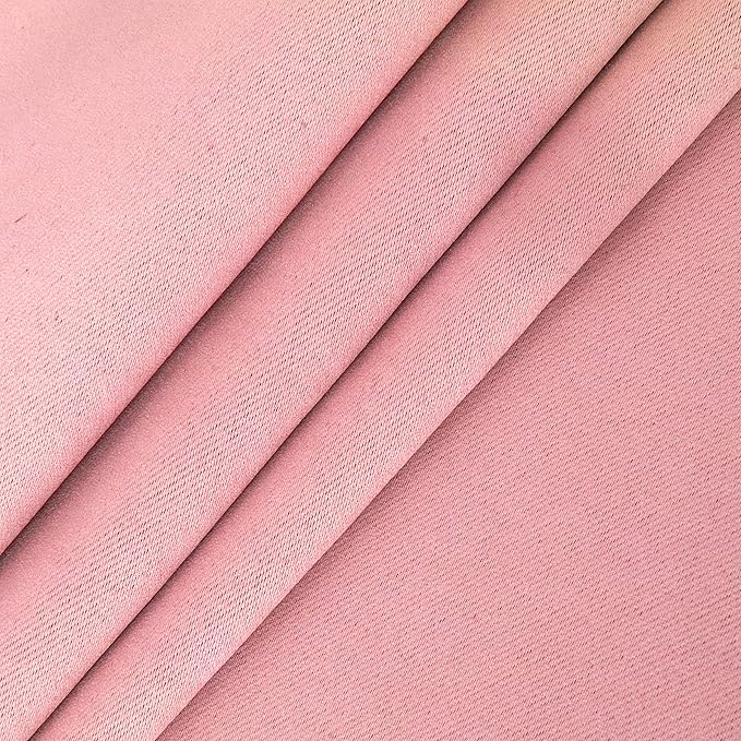 LEMOMO Baby Pink Blackout Curtains/42 x 63 Inch/Set of Two Panels Grommet Bedroom Curtains